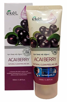 Ekel Пилинг-скатка с экстрактом ягод асаи Natural Clean peeling gel Acai Berry 100 мл
