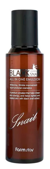 FarmStay Black Snail All In One Emulsion 150 мл Увлажняющая эмульсия с муцином черной улитки