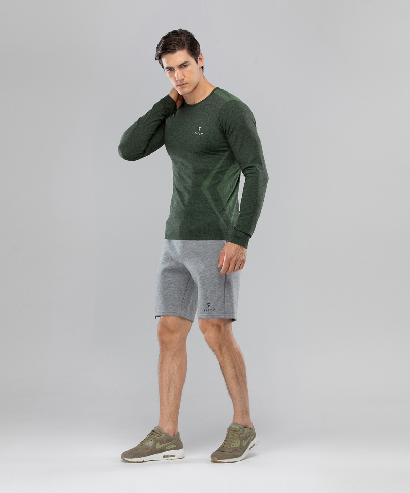 Мужская футболка с длинным рукавом Smartknit FA-ML-0103-KHK, хаки