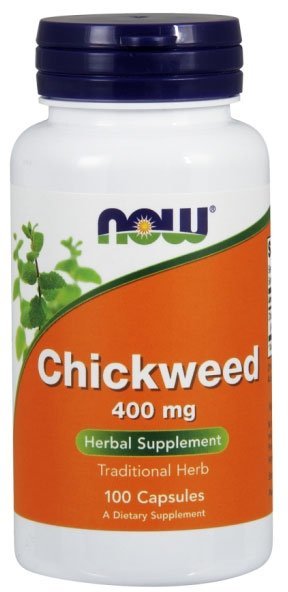 Now Chickweed 400 мг 100 капсул 