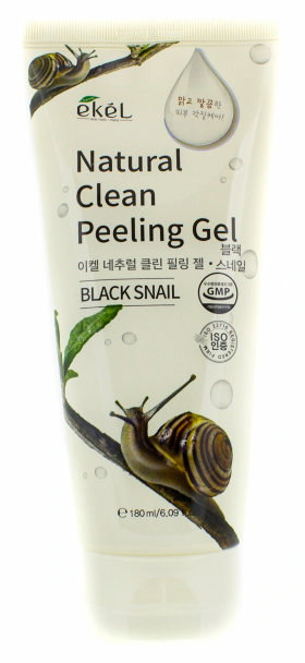 Ekel Пилинг-скатка с муцином черной улитки Natural Clean peeling gel Black Snail 180 мл