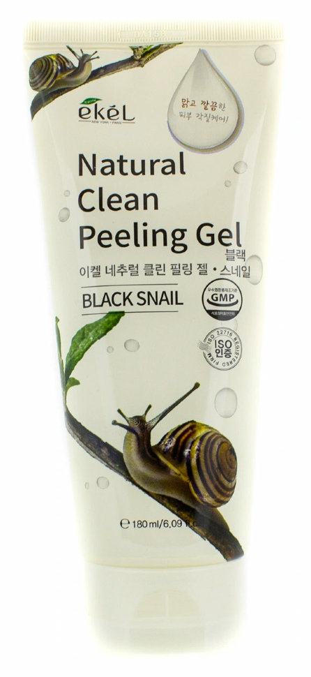 Ekel Пилинг-скатка с муцином черной улитки Natural Clean peeling gel Black Snail 180 мл 