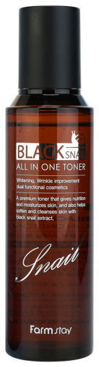FarmStay Black Snail All In One Toner 150 мл Восстанавливающий тонер с муцином черной улитки 