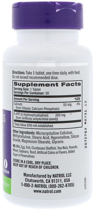 Natrol 5-Htp Time Release 200 мг 30 таблеток