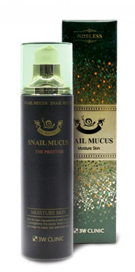 3W Clinic Snail Mucus Moisture Skin 150 мл Увлажняющий тонер для лица с улиточным муцином