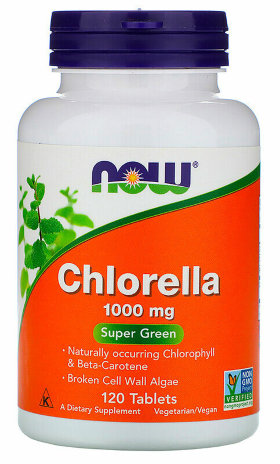 Now Chlorella 1000mg 120 таблеток