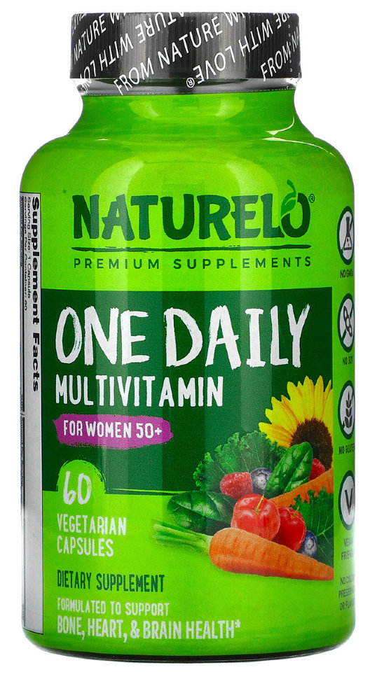 Naturelo Мультивитамины для женщин 50+ для ежедневного применения 60 капсул