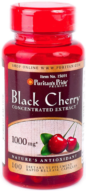 Puritan's Pride Black Cherry 1000 мг 100 капсул