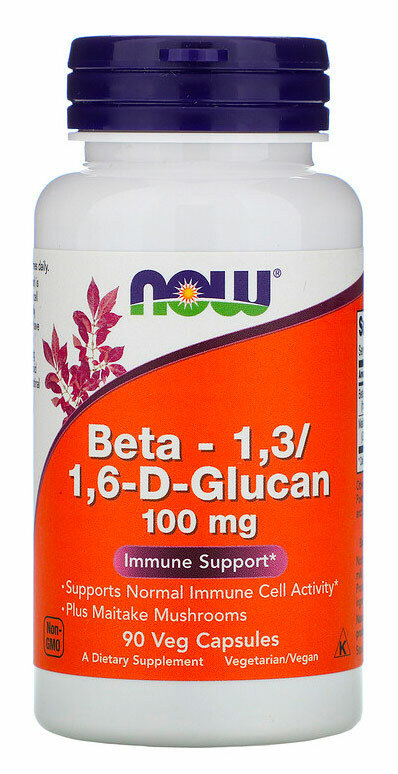 Now Beta-1,3/1,6-D-Glucan 100mg 90 капсул 