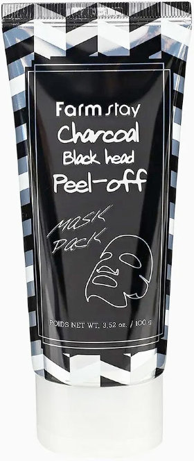 FarmStay Charcoal Black Head Peel-off Mask Pack 100 г Очищающая маска-пленка с древесным углем