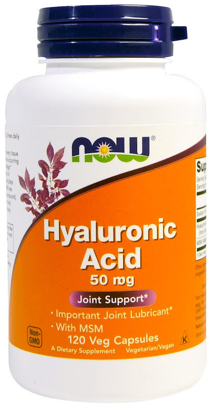 Now Hyaluronic Acid with Msm 50 мг 120 капсул 