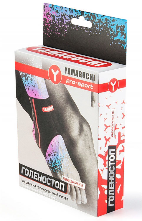 Yamaguchi Бандаж на голеностопный сустав Aeroprene Ankle Support (черный, размер: M) 