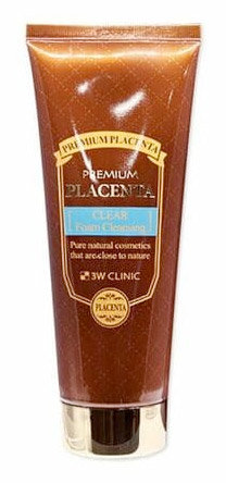 3W Clinic Premium Placenta Clear Foam Cleansing 180 мл Омолаживающая пенка для умывания с экстрактом плаценты