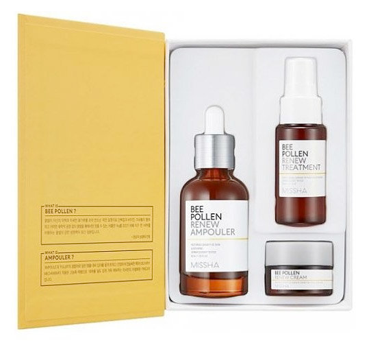 Missha Bee Pollen Renew Special Set Набор для лица: крем, сыворотка, тонер с пчелиной пыльцой 