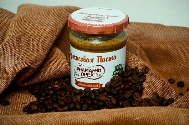 Намажь Орех Арахисовая паста С финиками и кофе 460 г 