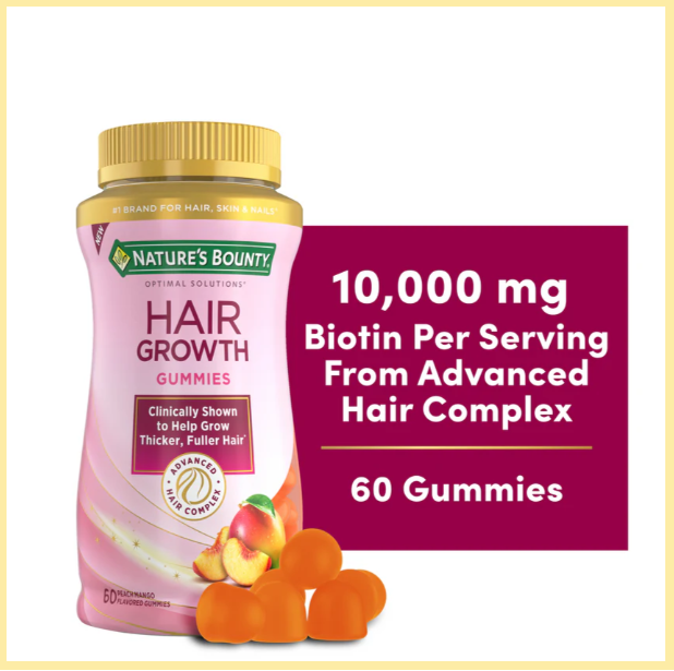 Средство для роста волос Nature's Bounty Optimal Solutions Hair Growth 60 жевательных конфет
