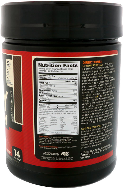 Optimum Nutrition 100% Whey protein 454 г