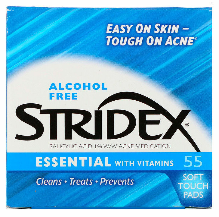 Stridex Single-Step Acne Control (Салициловая кислота 1%) Одношаговое средство от угрей 55 салфеток 