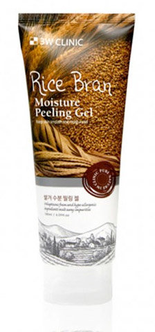 3W Clinic Rice Bran Moisture Peeling Gel 180 мл Увлажняющий пилинг-гель с экстрактом бурого риса