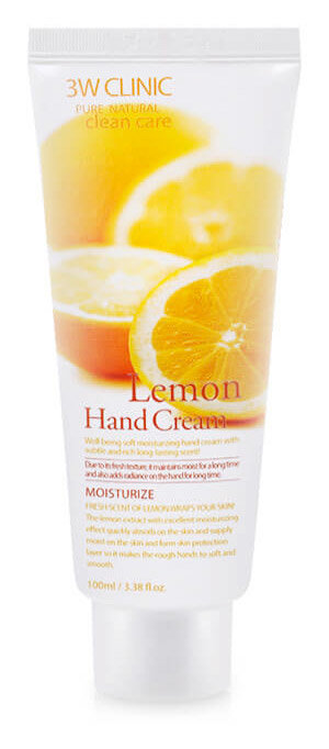 3W Clinic Moisturizing Lemon Hand Cream 100 мл Увлажняющий крем для рук с экстрактом лимона 