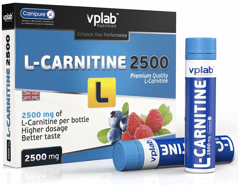 VPLab L-Carnitine 2500 мг, лесная ягода 7х25 мл