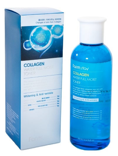 FarmStay Collagen Water Full Moist Toner 200 мл Антивозрастной увлажняющий тонер с коллагеном 