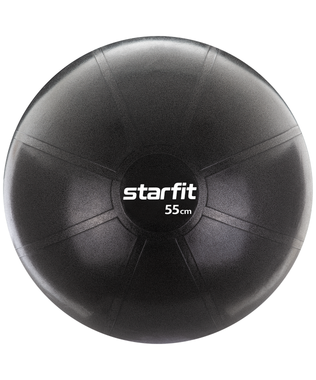 Фитбол PRO GB-107 Starfit 55 см, 1100 гр, без насоса, чёрный, антивзрыв