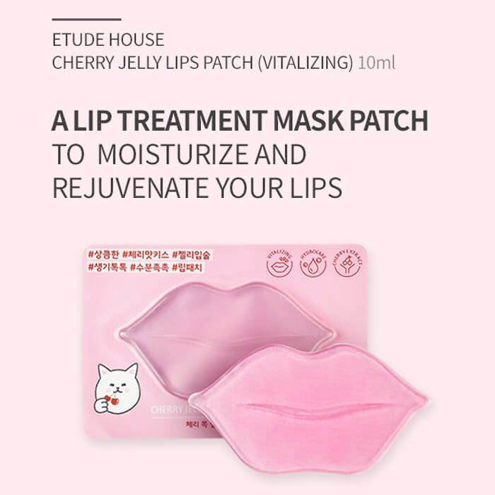 Etude House Cherry Jelly Lips Patch Vitalizing 10 г Восстанавливающая маска для губ с экстрактом вишни 