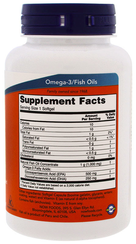 Now Ultra Omega-3 500 Epa/250 Dha 90 гелевых капсул 