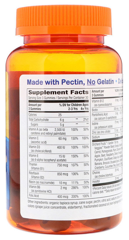 Nature's Way Alive! Gummies Multi-Vitamin Вишня, виноград и апельсин 90 жевательных конфет