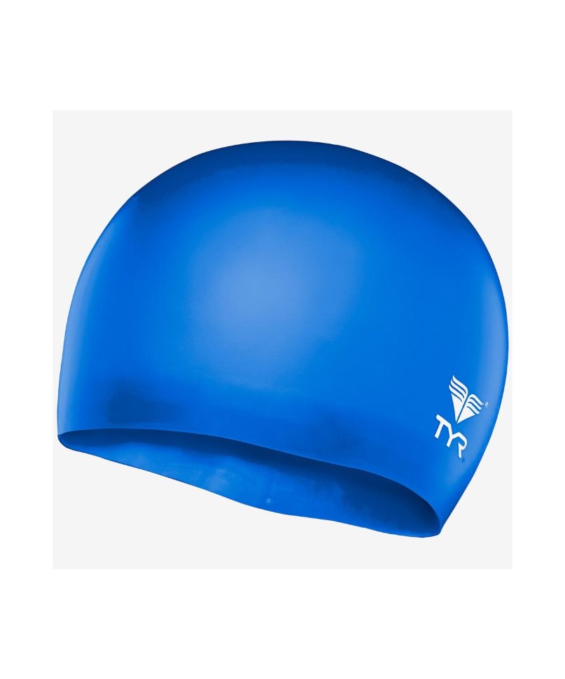 Шапочка плавательная Wrinkle Free Junior Silicone Cap, силикон, LCSJR/428, голубой