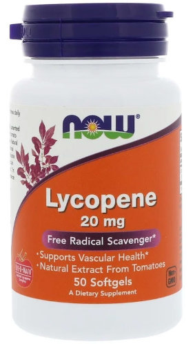 Now Licopene 20 мг 50 капсул