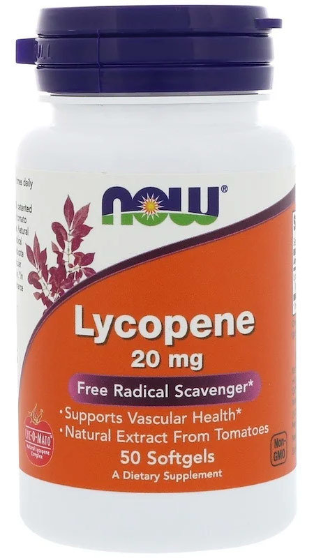 Now Licopene 20 мг 50 капсул