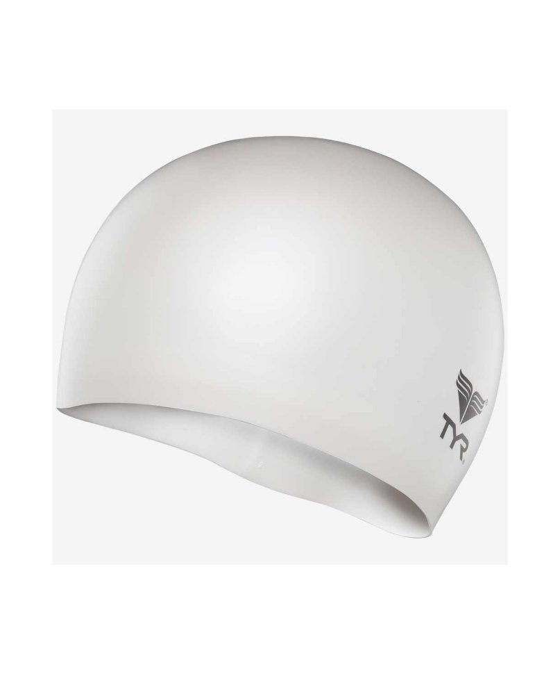 Шапочка плавательная Wrinkle Free Junior Silicone Cap, силикон, LCSJR/100, белый