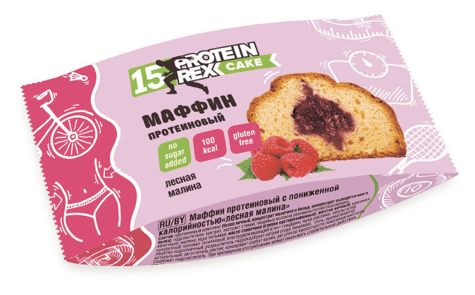 ProteinRex Маффин протеиновый низкокалорийный 40 г 