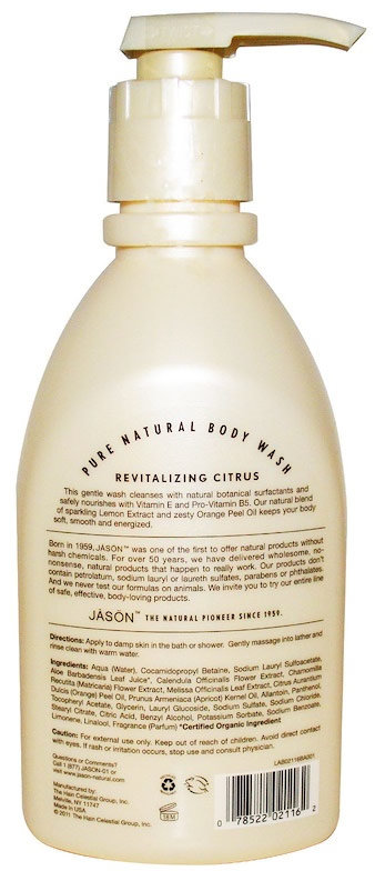 Jason Natural Citrus Body Wash 887 мл 