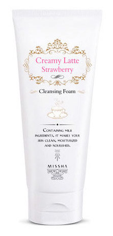 Missha Creamy Latte Cleansing Foam (Strawberry) 172 мл Очищающая пенка для лица, клубника 