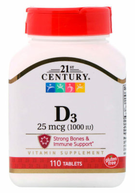 21st Century D3 1000 Iu 110 таблеток