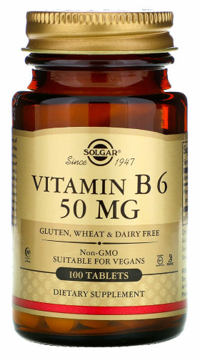 Solgar Vitamin B6 50 мг 100 таблеток
