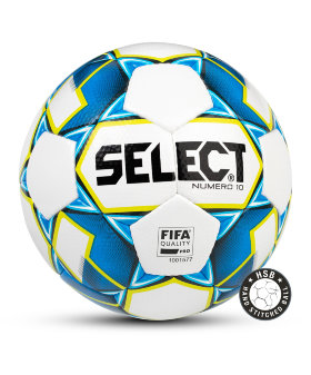Мяч футбольный NUMERO 10 FIFA, №5, бел/син/зел