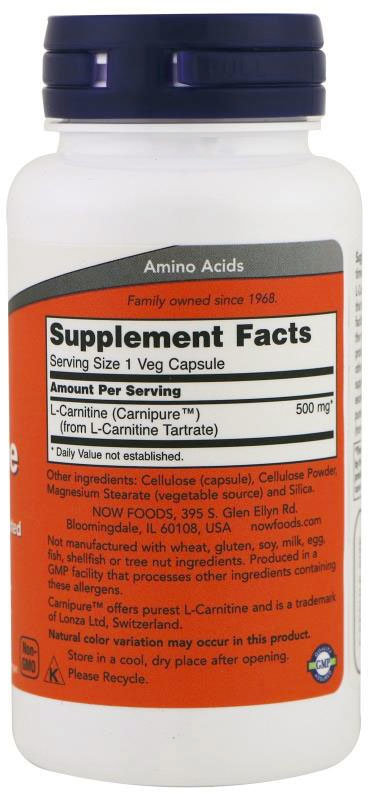Now L-Carnitine 500 мг 60 капсул