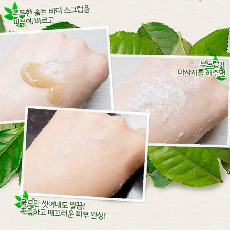 Скраб для тела с зеленой Солью Elizavecca Greentea Salt Body Scrub 600 г