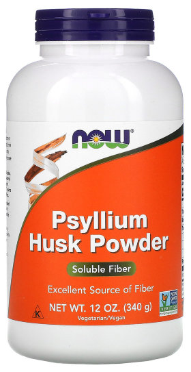Now Psyllium Husk Powder порошок из шелухи семян подорожника 340 г