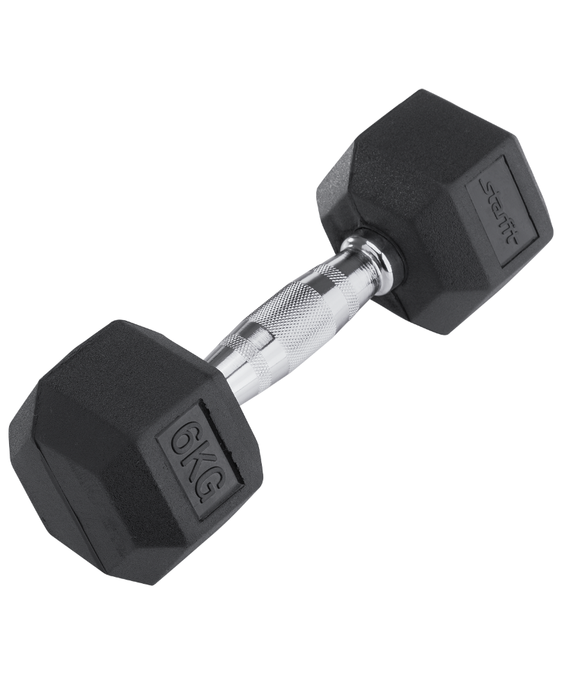 Гантель обрезиненная DB-301 6 кг, черная
