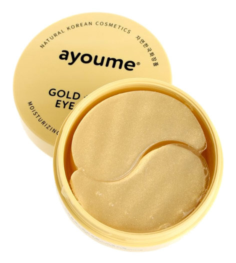 Ayoume Gold + Snail Eye Patch Патчи для глаз омолаживающие с золотом и улиточным муцином, 60 шт 