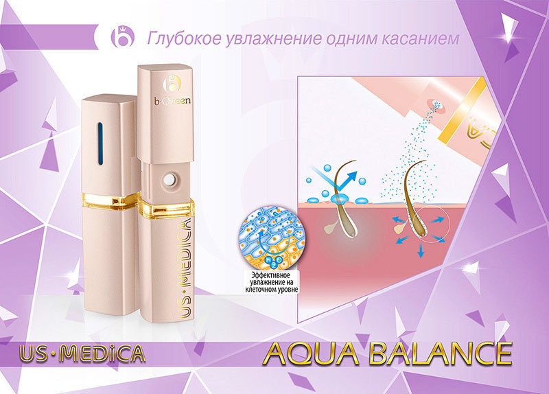 Us Medica Ультразвуковой увлажнитель Aqua Balance Af (розовый/золотой) 