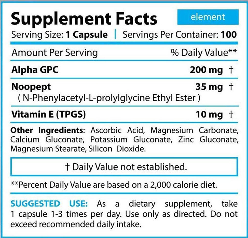 Revange Nutrition Noopept (Ноопепт) 60 капсул