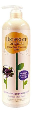 Deoproce Original Shiny Care 2 In 1 Shampoo Blueberry 1 л Шампунь-бальзам 2 в 1 черника 