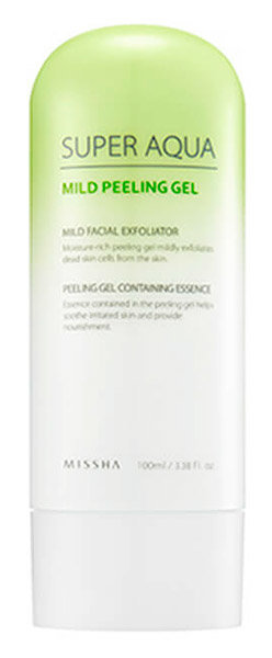 Missha Super Aqua Mild Peeling Gel 100 мл Щадящий пилинг-гель для очищения чувствительной кожи лица 