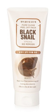 Jigott Black Snail Pure Clean Peel Off Pack 180 мл Очищающая маска-плёнка с муцином черной улитки